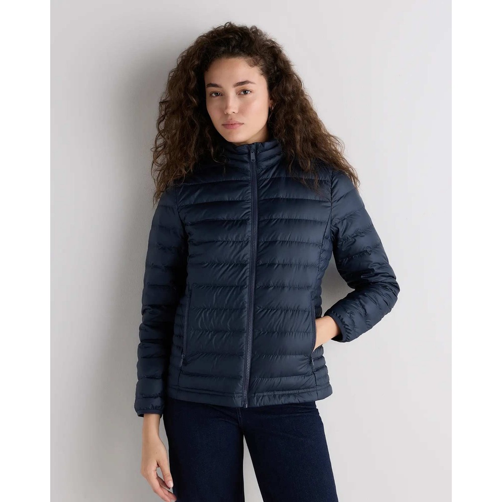 Quince Womens Lightweight Down Packable Puffer Jacket Black Medium NWT 700 Fill